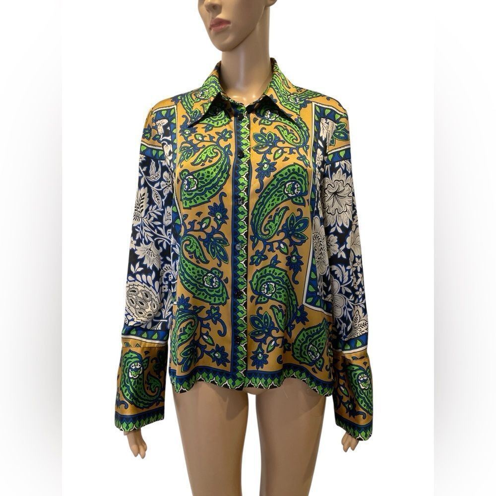 Zara Multicolor Paisley and Floral Women's Top size M